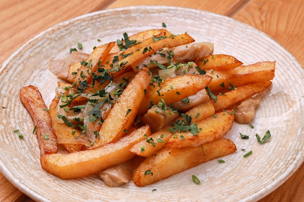 Картофель жареный с грибами Картофель жареный с грибами