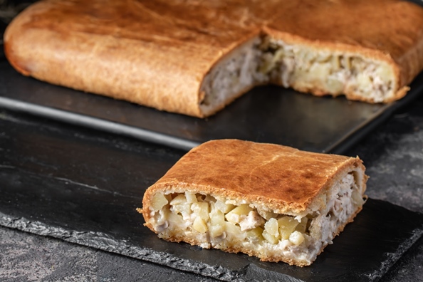Пирог с картофелем и курицей Пирог с картофелем и курицей